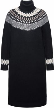 Ulla Popken Pletené šaty  sivá / farby bahna / čierna / biela