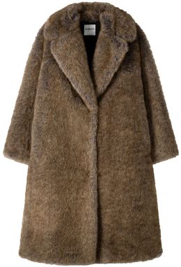 Bershka Zimný kabát  farba ťavej srsti / tmavobéžová / sivá