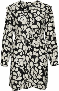 Vero Moda Curve Šaty  čierna / prírodná biela