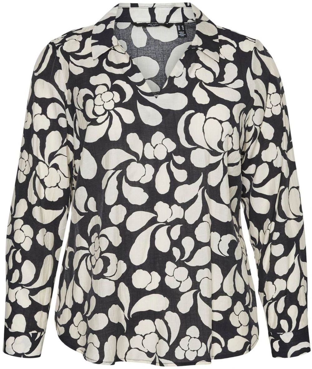 Vero Moda Curve Blúzka  čierna / biela