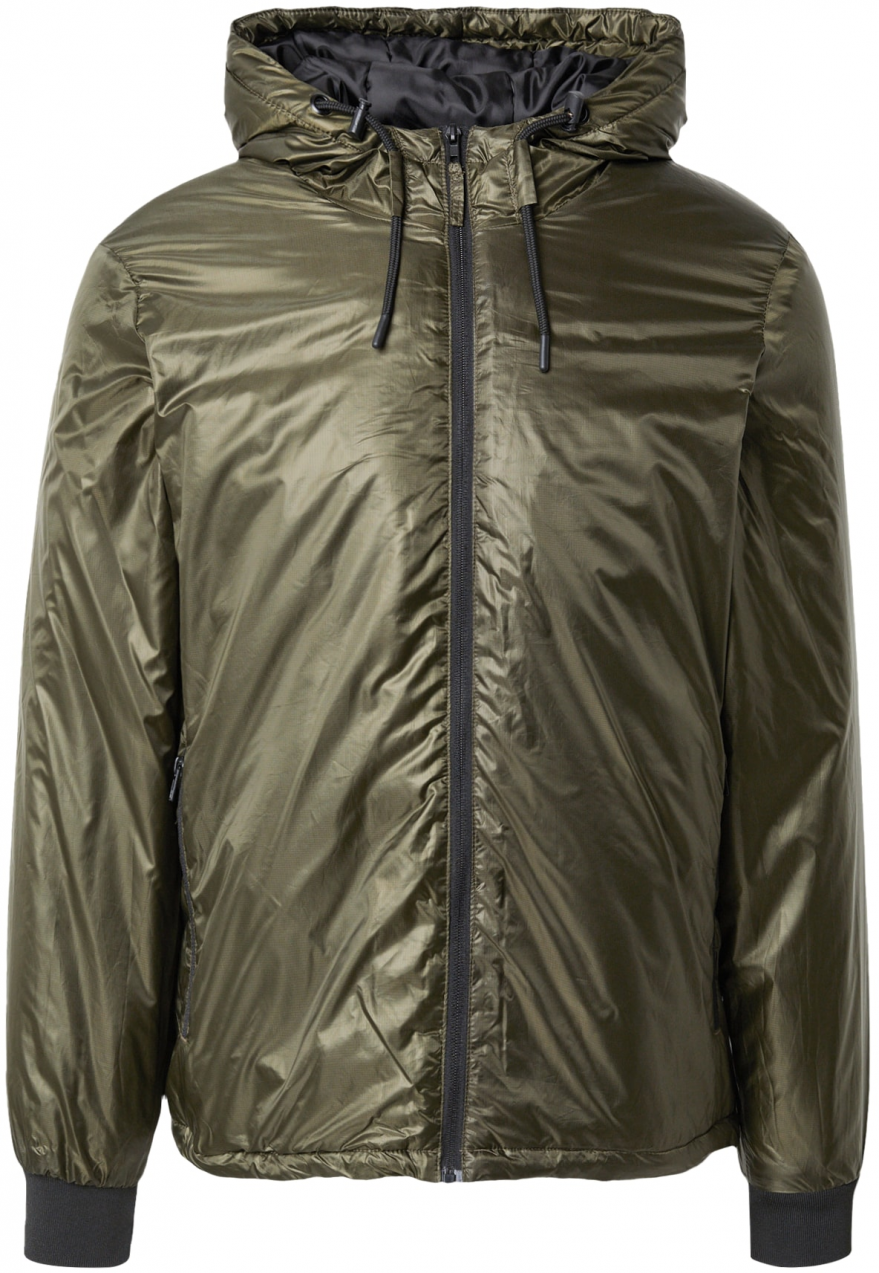 BLEND Prechodná bunda  olivová / čierna
