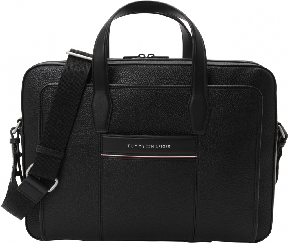 TOMMY HILFIGER Taška na notebook  červená / čierna / biela