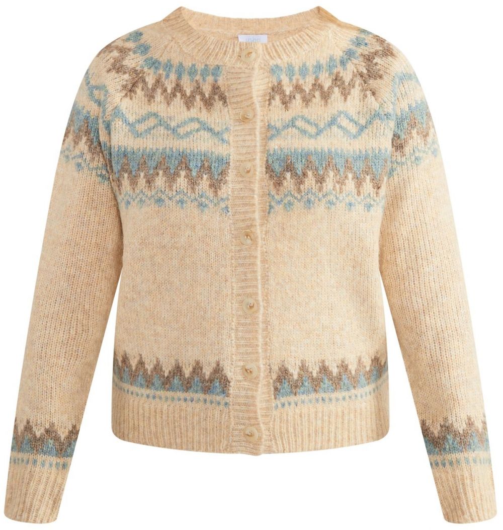usha BLUE LABEL Kardigán  béžová / krémová / dymovo modrá