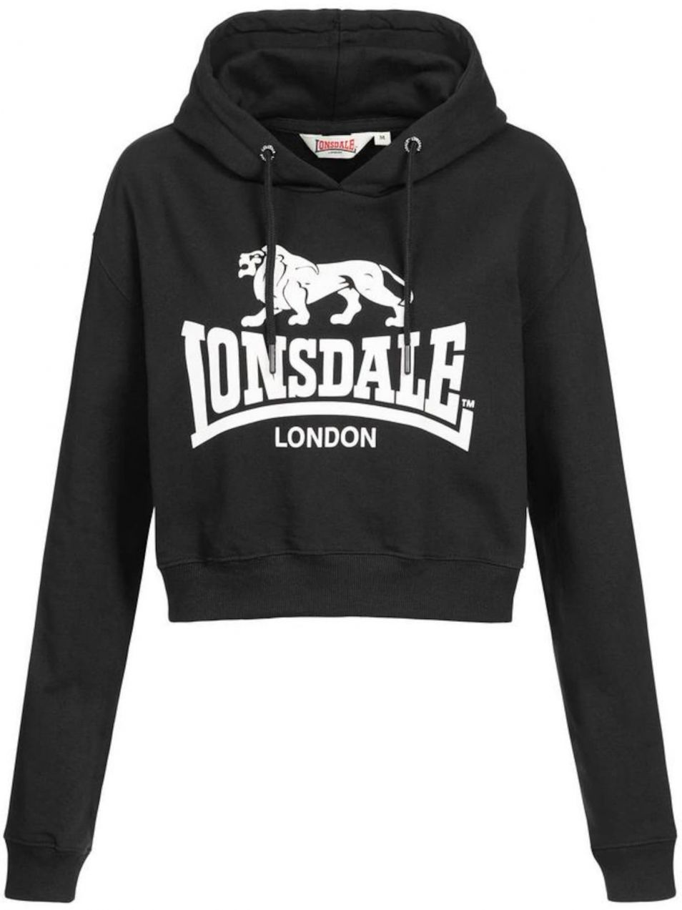 LONSDALE Mikina 'Roxeth'  čierna / biela
