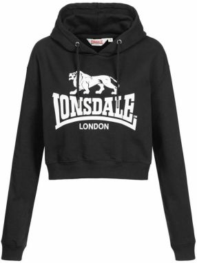 LONSDALE Mikina 'Roxeth'  čierna / biela