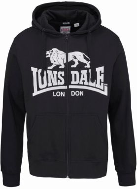 LONSDALE Tepláková bunda 'Krafty'  čierna / biela