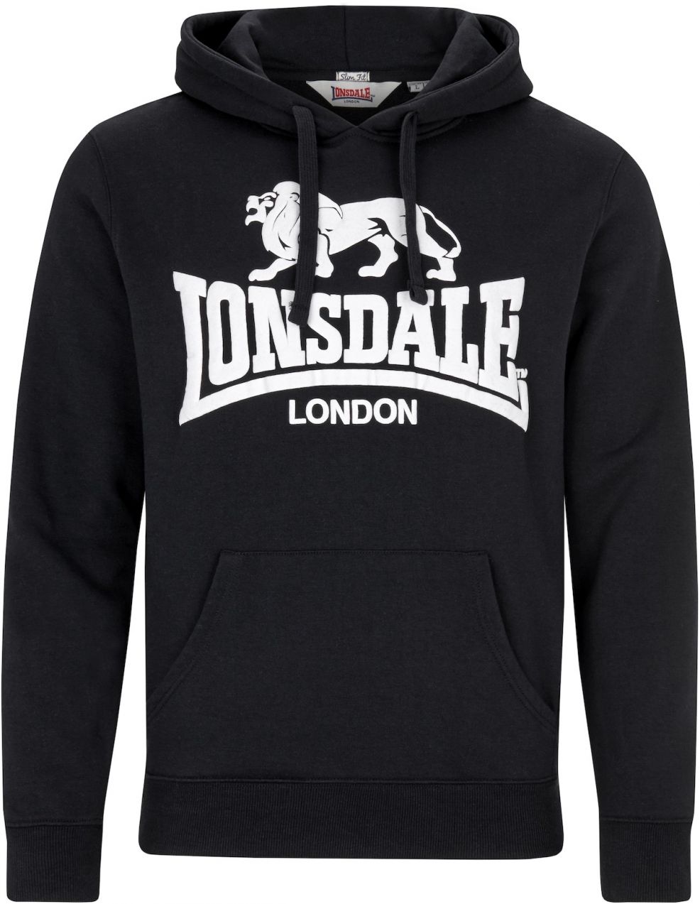 LONSDALE Mikina 'Gosports 2'  čierna / biela