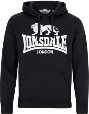 LONSDALE Mikina 'Gosports 2'  čierna / biela