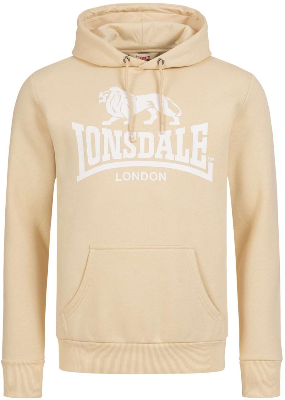 LONSDALE Mikina 'SHERBORNE'  piesková / biela