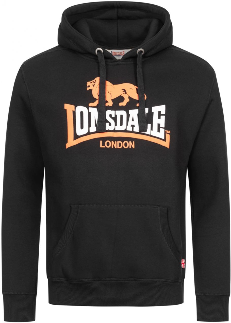 LONSDALE Mikina ' THURNING '  oranžová / čierna / biela