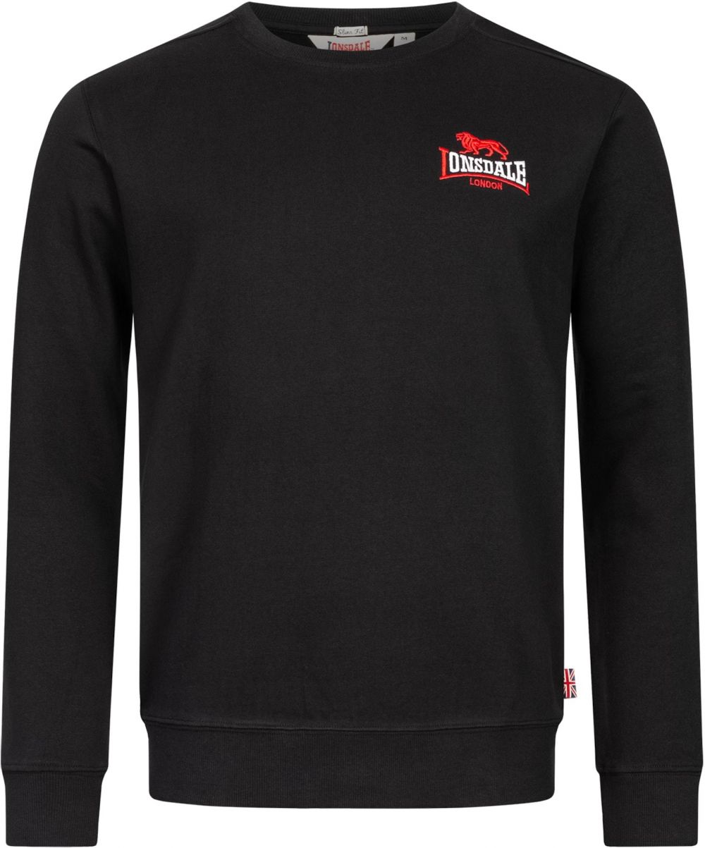 LONSDALE Mikina 'Lympstone'  červená / čierna / biela