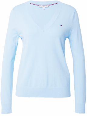 TOMMY HILFIGER Sveter  námornícka modrá / svetlomodrá / červená / biela