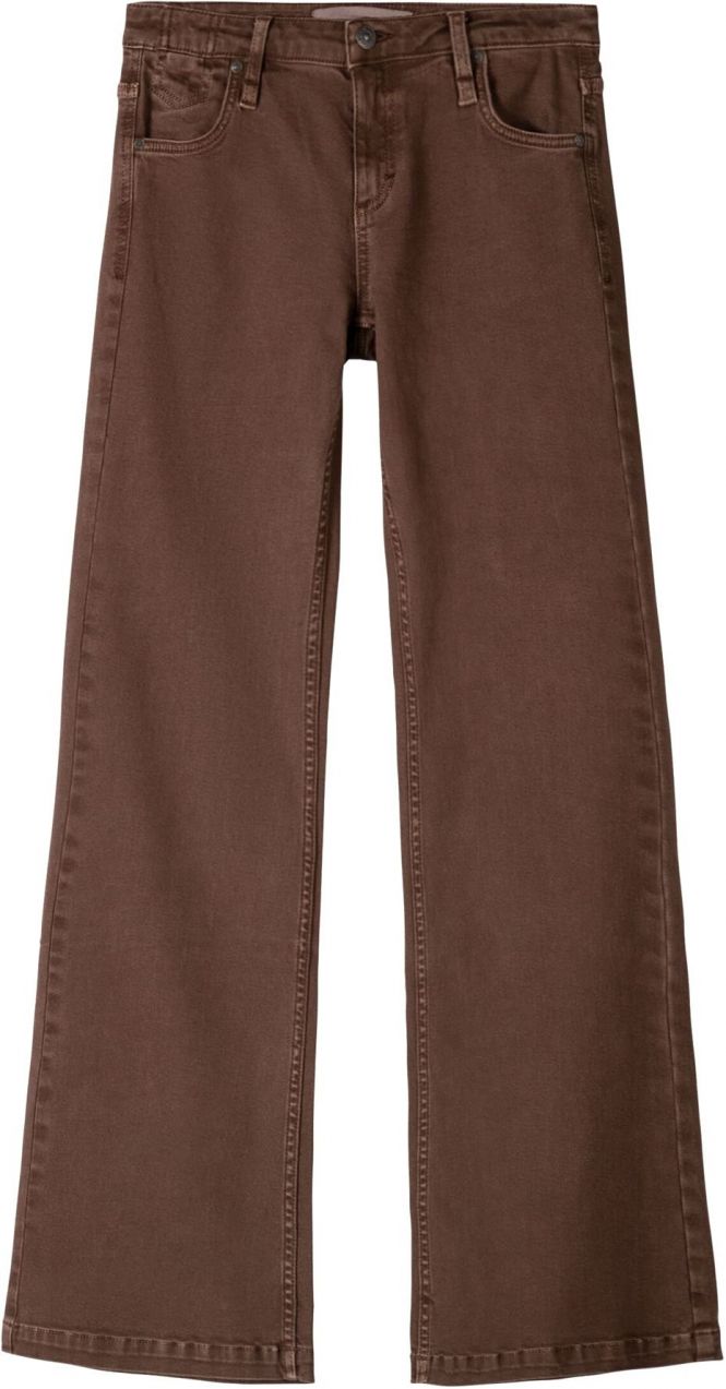 Bershka Nohavice  tmavohnedá
