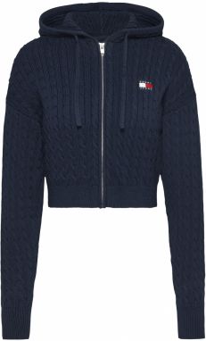Tommy Jeans Kardigán  námornícka modrá / krvavo červená / biela