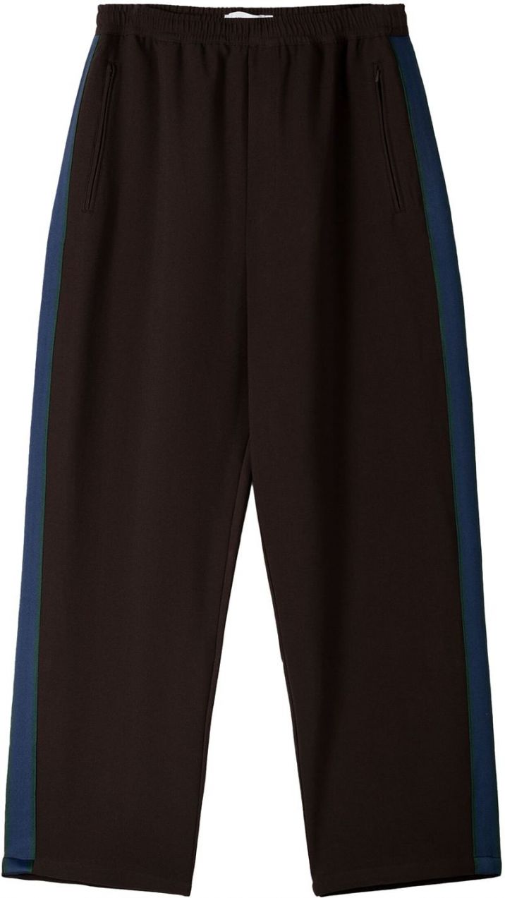 Bershka Nohavice  námornícka modrá / hnedá