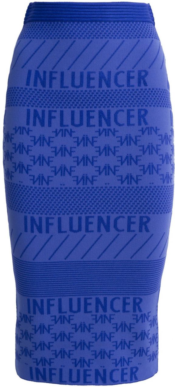 Influencer Sukňa  kráľovská modrá / čierna