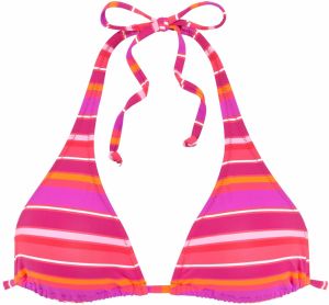 s.Oliver Bikinový top  fialová / svetlooranžová / ružová / biela