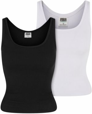 Urban Classics Top  čierna / biela