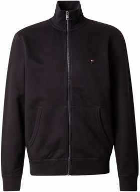 TOMMY HILFIGER Tepláková bunda 'ESSENTIAL'  čierna