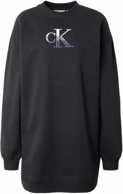 Calvin Klein Jeans Šaty  sivá / čierna
