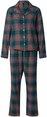Hunkemöller Pyžamo  nebesky modrá / tmavozelená / červená / biela