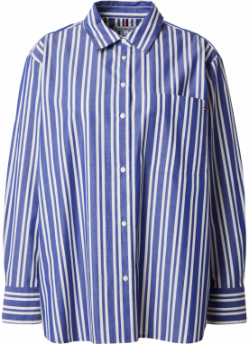 TOMMY HILFIGER Blúzka 'Ess'  námornícka modrá / biela