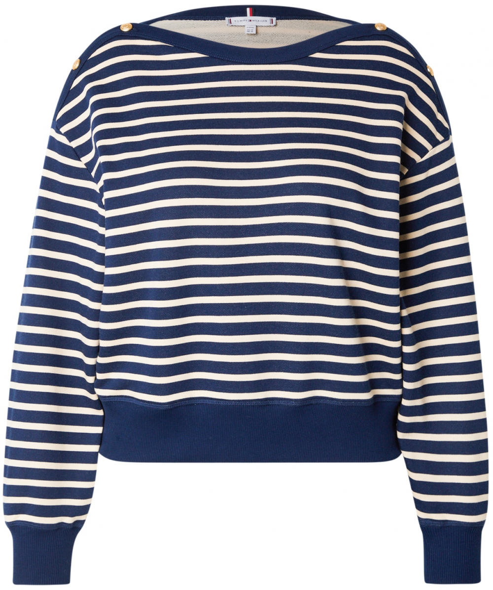 Tommy Hilfiger Curve Mikina  slonová kosť / námornícka modrá