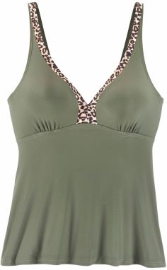 LASCANA Bikinový top 'Adelin'  béžová / hnedá / olivová / čierna