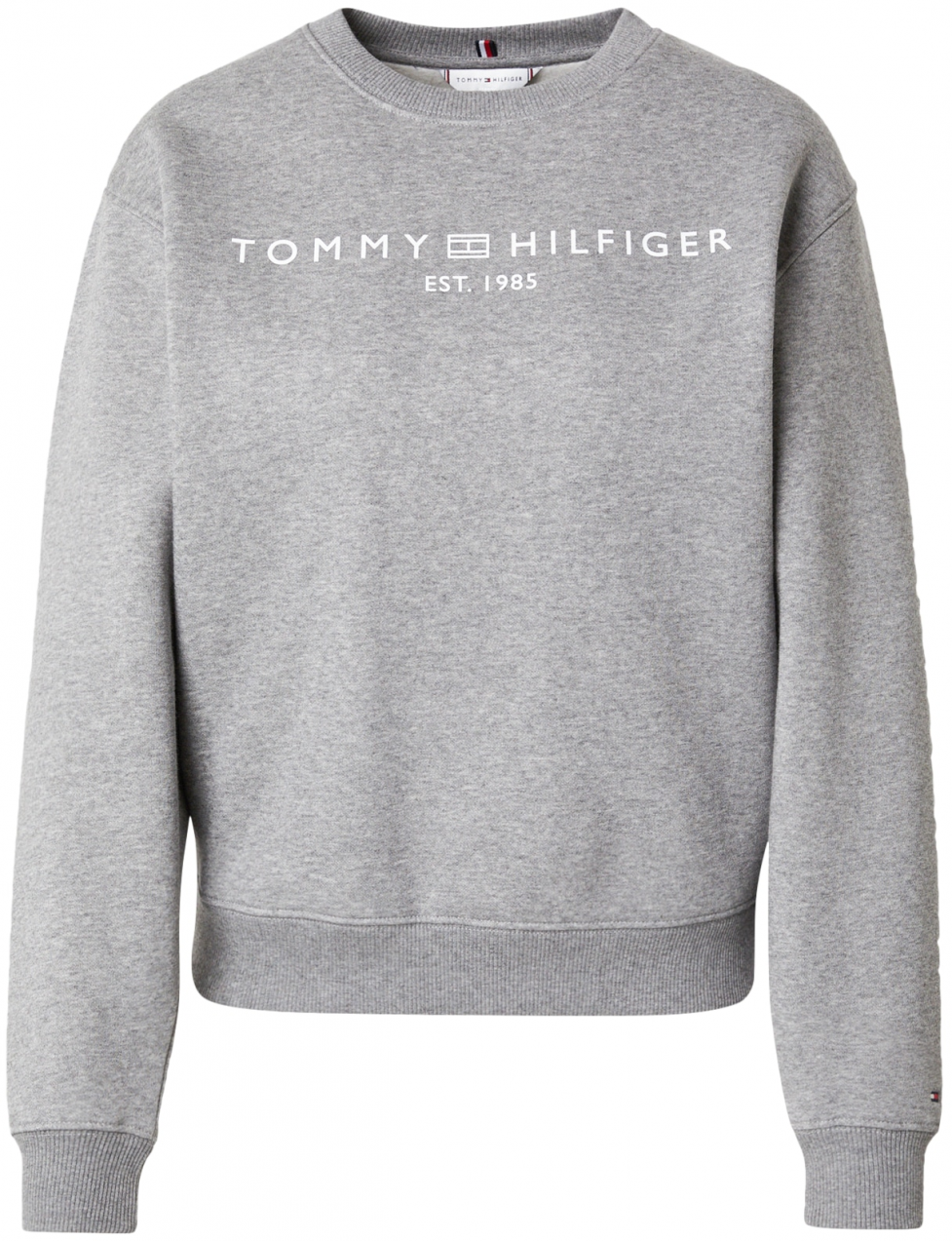 TOMMY HILFIGER Mikina  sivá melírovaná / biela