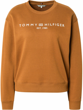 TOMMY HILFIGER Mikina  koňaková / biela