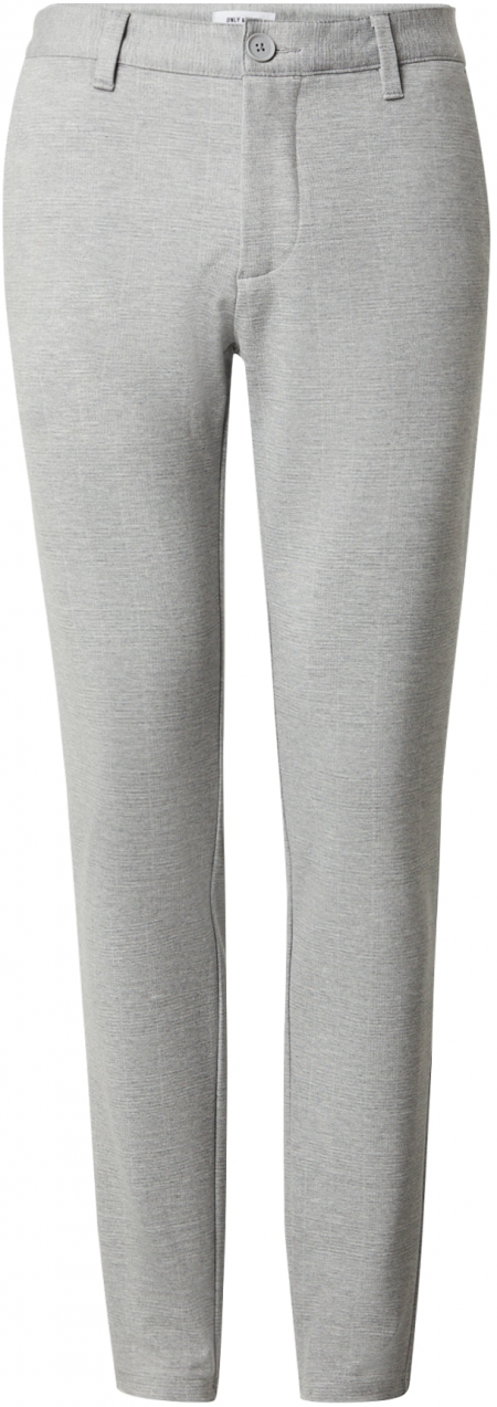 Only & Sons Chino nohavice 'ONSMark'  sivá melírovaná / biela