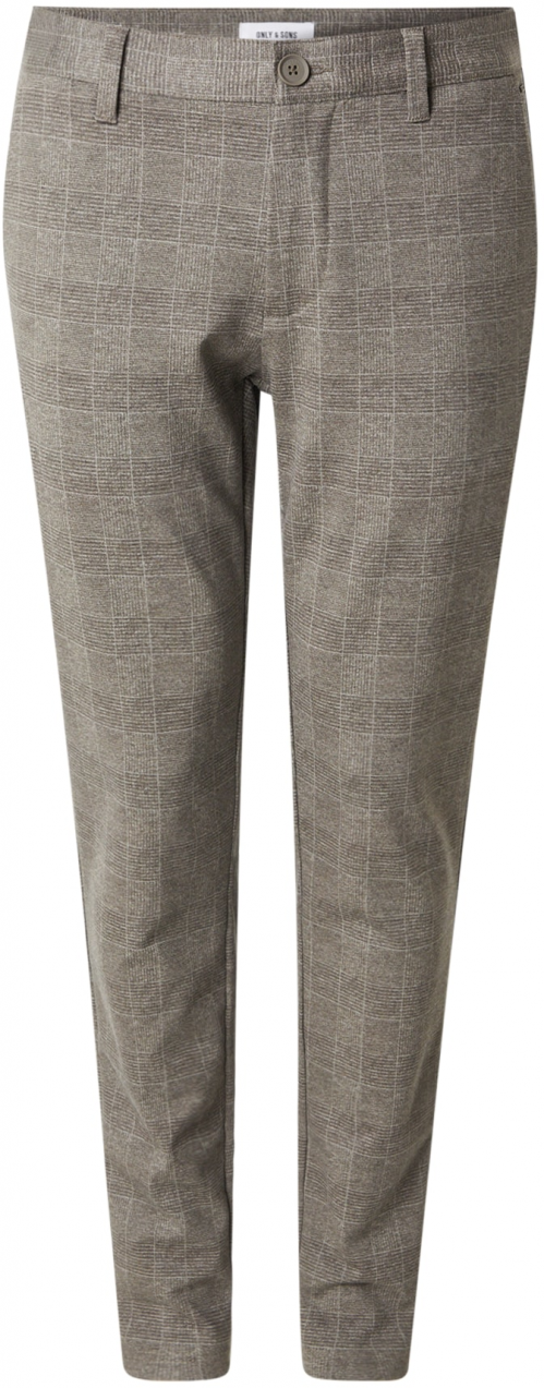 Only & Sons Chino nohavice 'ONSMARK'  mokka / šedobiela