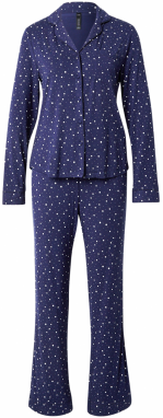 Hunkemöller Pyžamo 'STARS'  tmavomodrá / biela