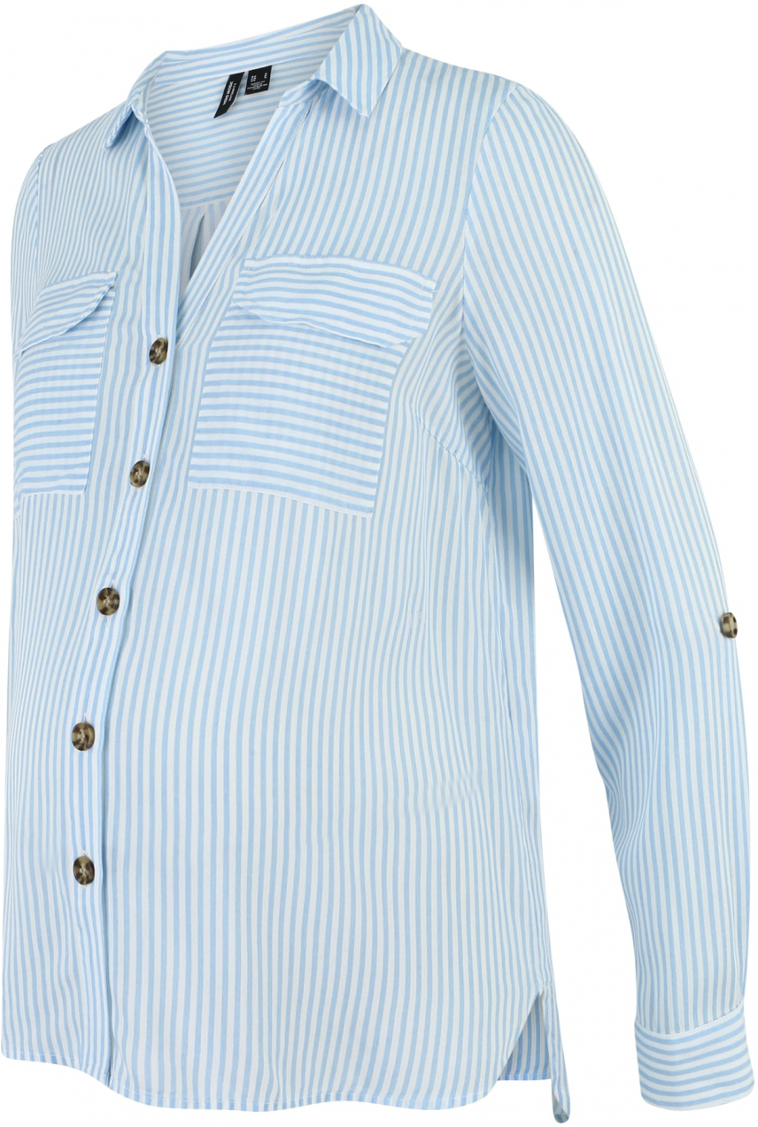 Vero Moda Maternity Blúzka 'VMMBumpy'  svetlomodrá / biela