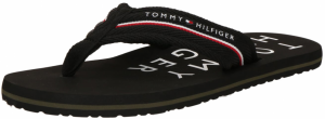 TOMMY HILFIGER Žabky  červená / čierna / biela
