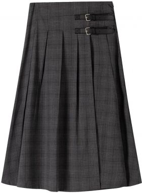 Bershka Sukňa  sivá / tmavosivá