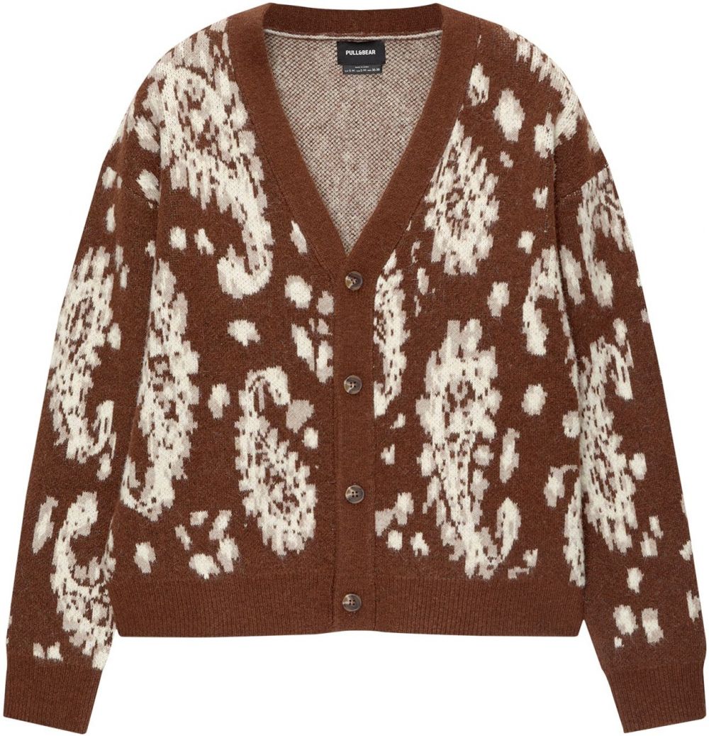 Pull&Bear Kardigán  béžová / hnedá