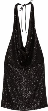 Pull&Bear Kokteilové šaty  čierna / strieborná
