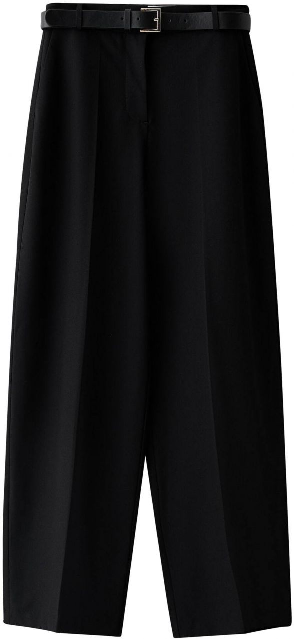 Bershka Nohavice s pukmi  čierna