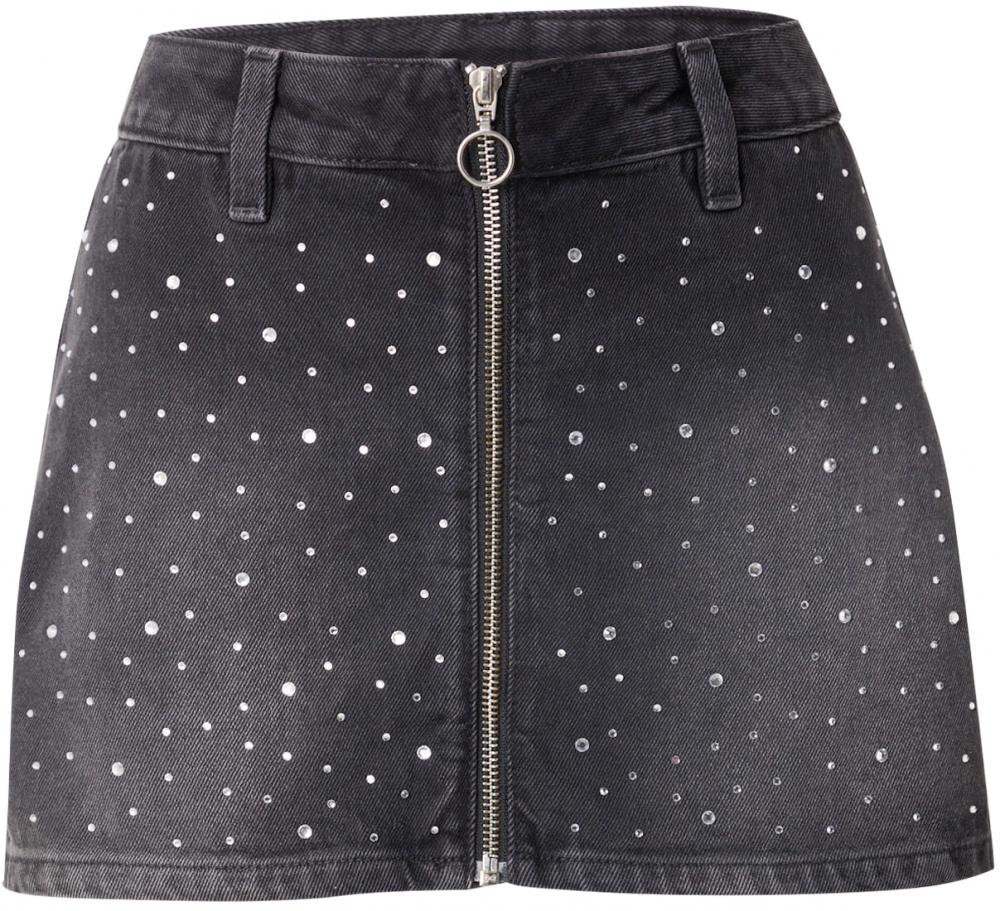 Monki Sukňa  čierny denim
