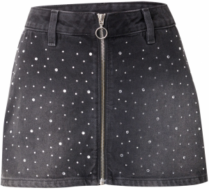 Monki Sukňa  čierny denim