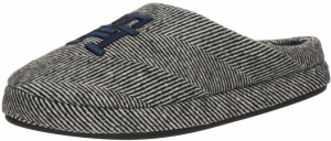 TOMMY HILFIGER Papuče 'EMBROI HERRINGBONE'  tmavomodrá / čierna