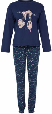 Trendyol Pyžamo  béžová / indigo / zelená / červená