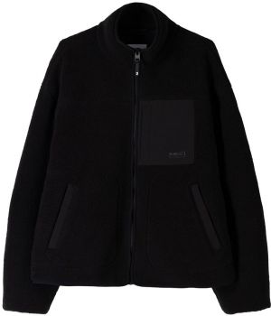 Bershka Flisová bunda  čierna