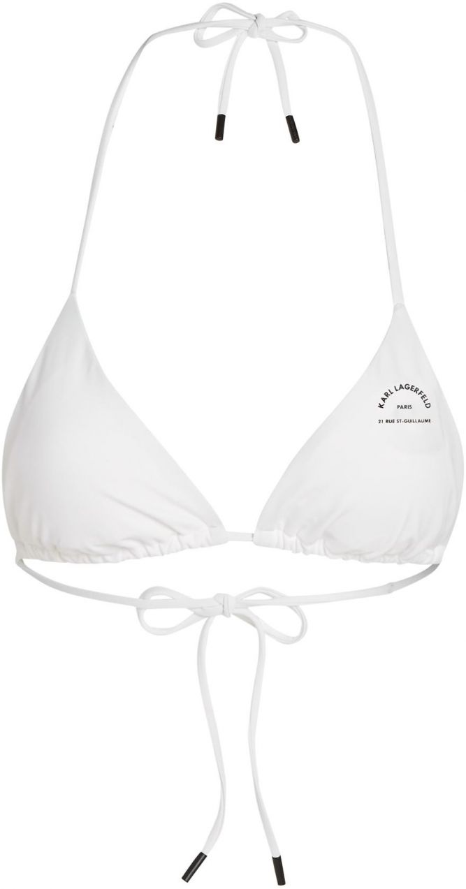 Karl Lagerfeld Bikinový top  čierna / biela