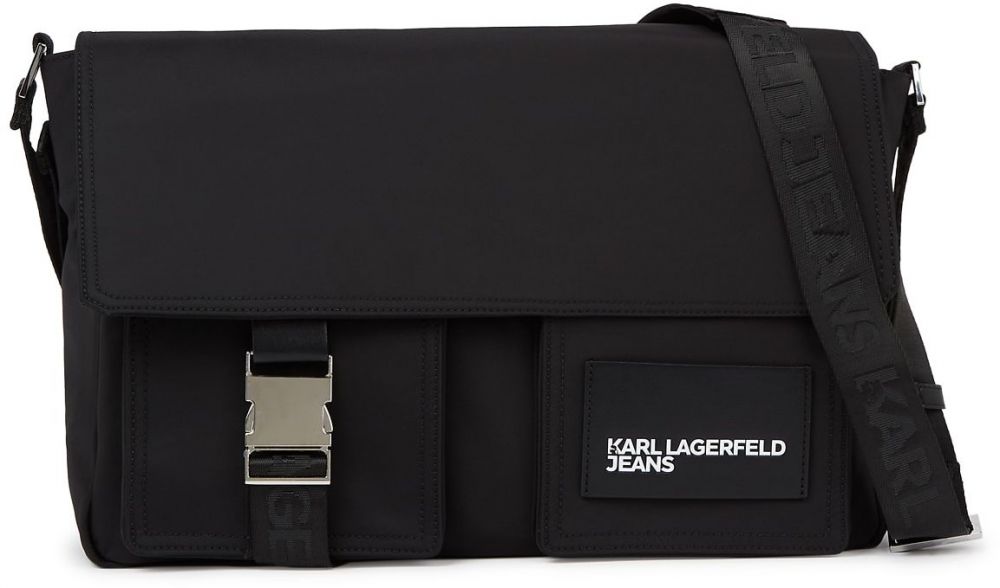 KARL LAGERFELD JEANS Messenger  čierna / biela