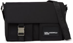 KARL LAGERFELD JEANS Messenger  čierna / biela