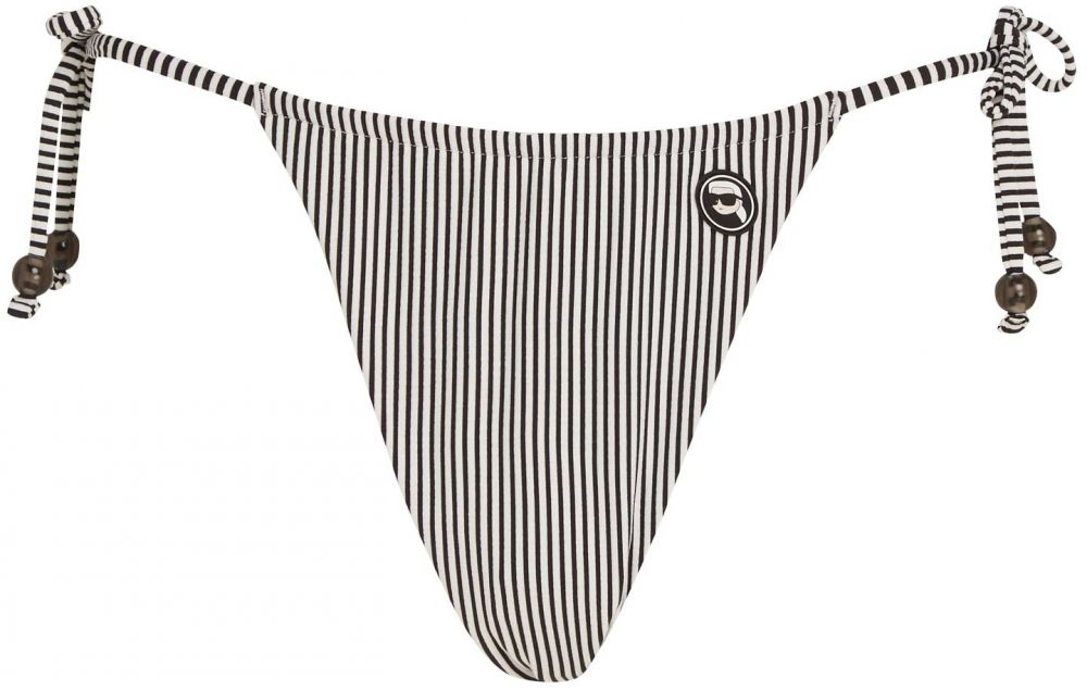Karl Lagerfeld Bikinové nohavičky 'IKON'  čierna / biela