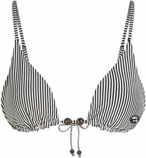 Karl Lagerfeld Bikinový top  čierna / biela