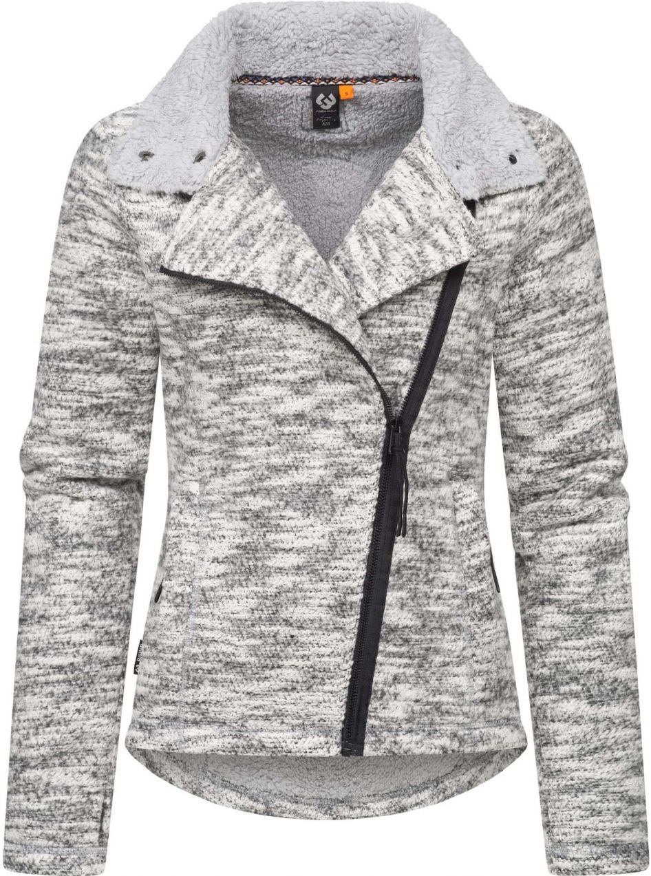 Ragwear Flisová bunda 'Saskie'  sivá melírovaná